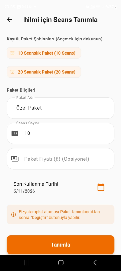 Seans Tanımlama