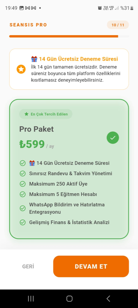 Paket Seçimi ve Deneme