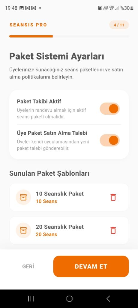 Paket Sistemi Ayarları